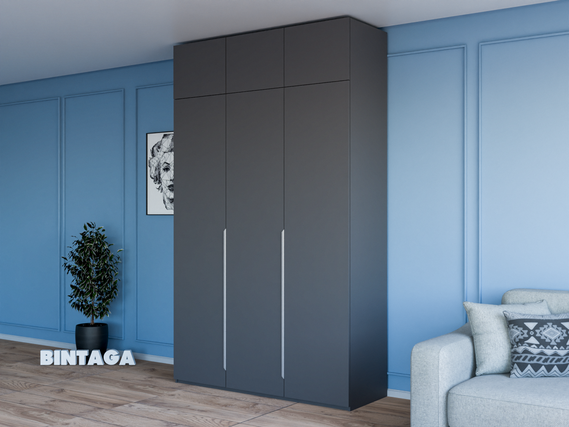 Пакс Альхейм 23 grey (silver) ИКЕА (IKEA) изображение товара